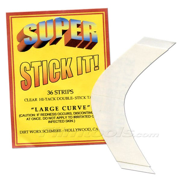 Stick It 5/8x3 Double-Sided Hi-Tack Wardrobe Adhesive Tape - 36 Large Curve Strips