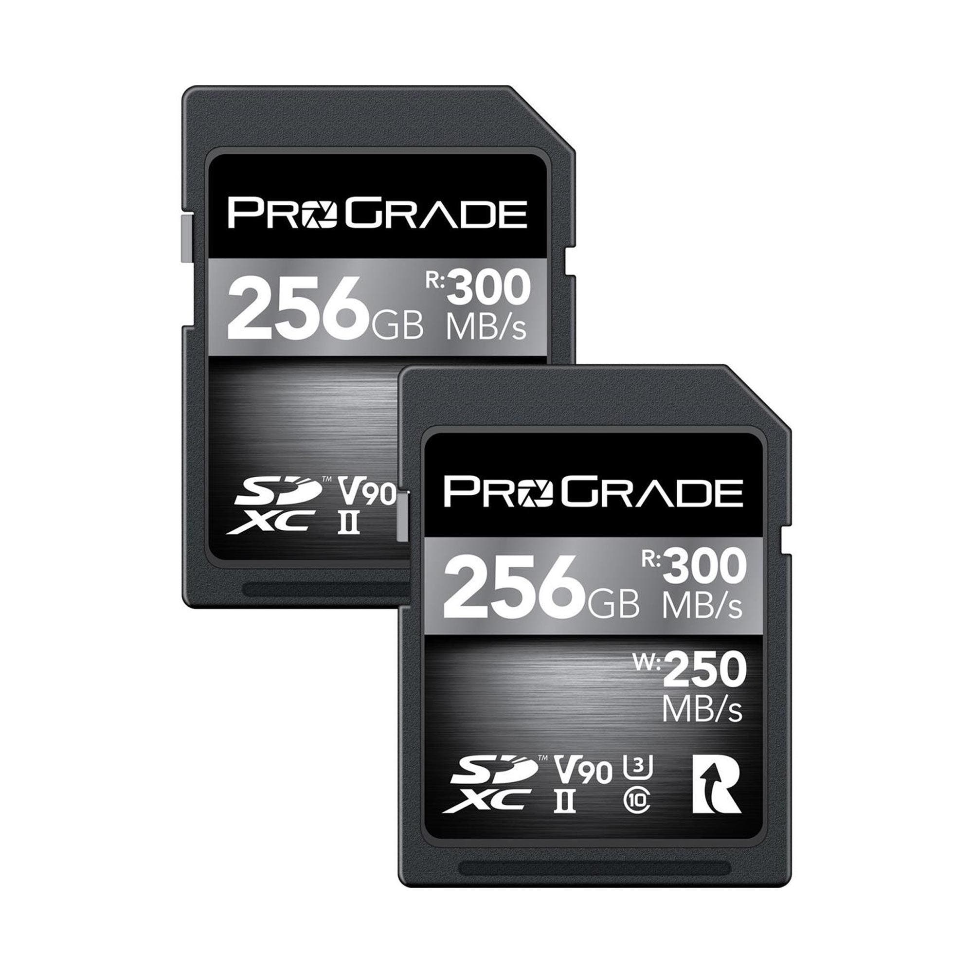 ProGrade Digital SDXC UHS-II V90 Memory Card - 256GB (2 Pack)