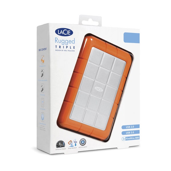 【ギフト】 LaCie Rugged Triple Interface USB 3.0 Portable Hard Drive 外付けハードディスク・ドライブ